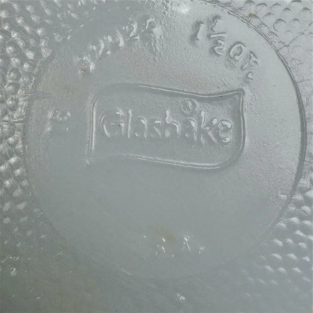 Vintage Glasbake Milk Glass Pan 1.5 Qt Vegetable Medley Design